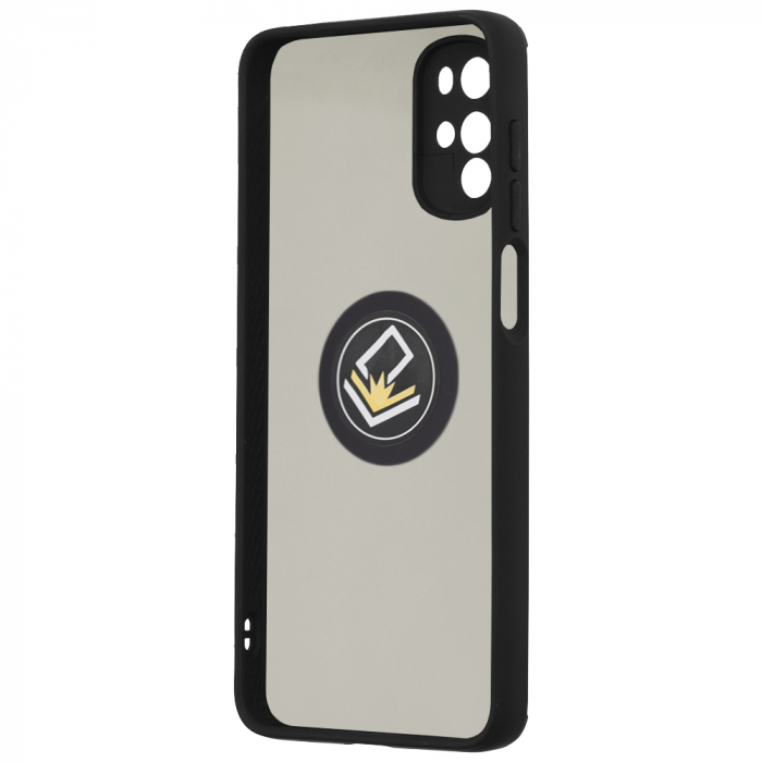 Husa Motorola Moto G22 cu inel suport stand magnetic, Negru [3]