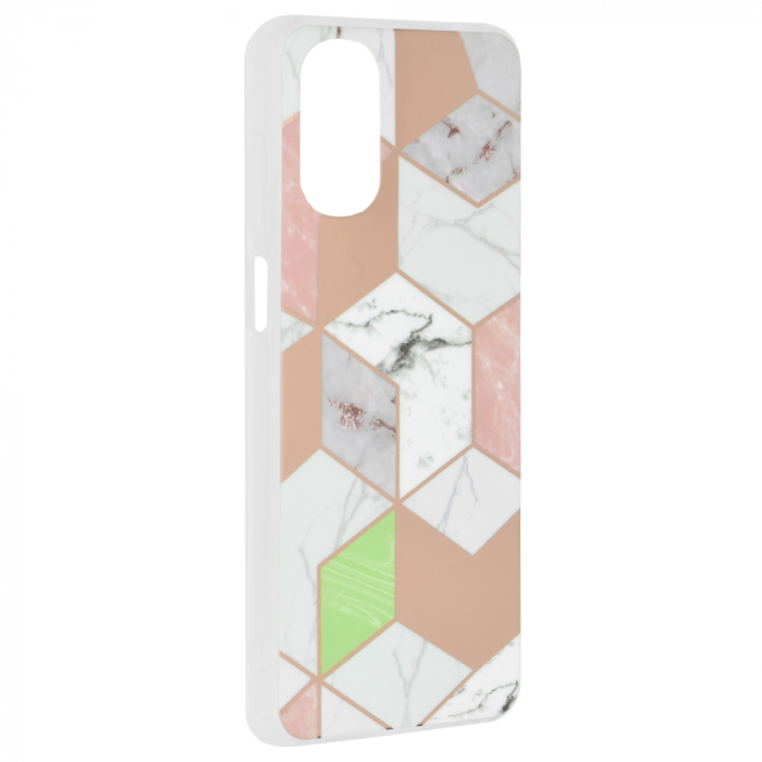 Husa Motorola Moto G22, Techsuit Marble Series, Purple Hex [2]
