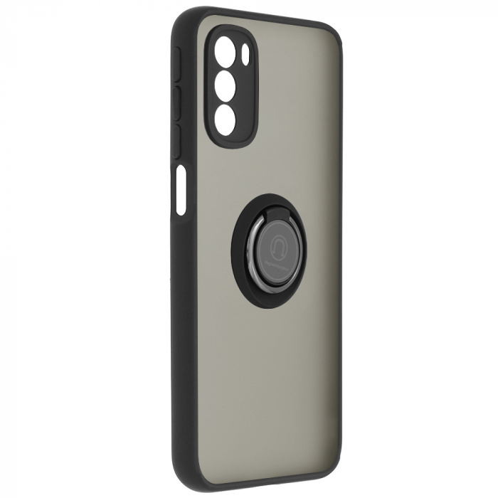 Husa Motorola Moto G31 / G41 cu inel suport stand magnetic, Negru [2]