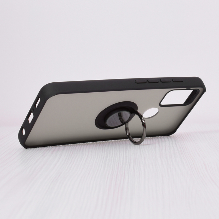 Husa Motorola Moto G50 cu inel suport stand magnetic, Negru [4]