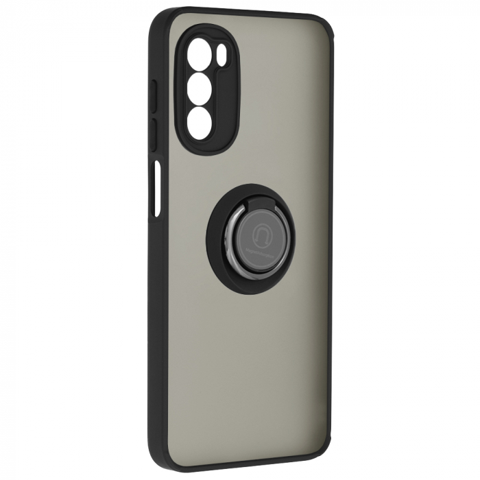 Husa Motorola Moto G52 cu inel suport stand magnetic, Negru [5]