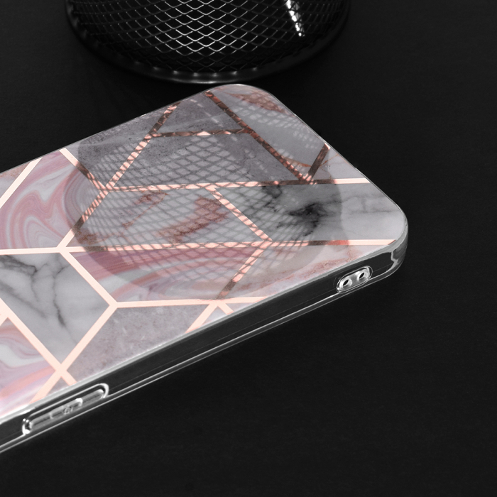 Husa Motorola Moto G60, Techsuit Marble Series, Pink Hex [4]