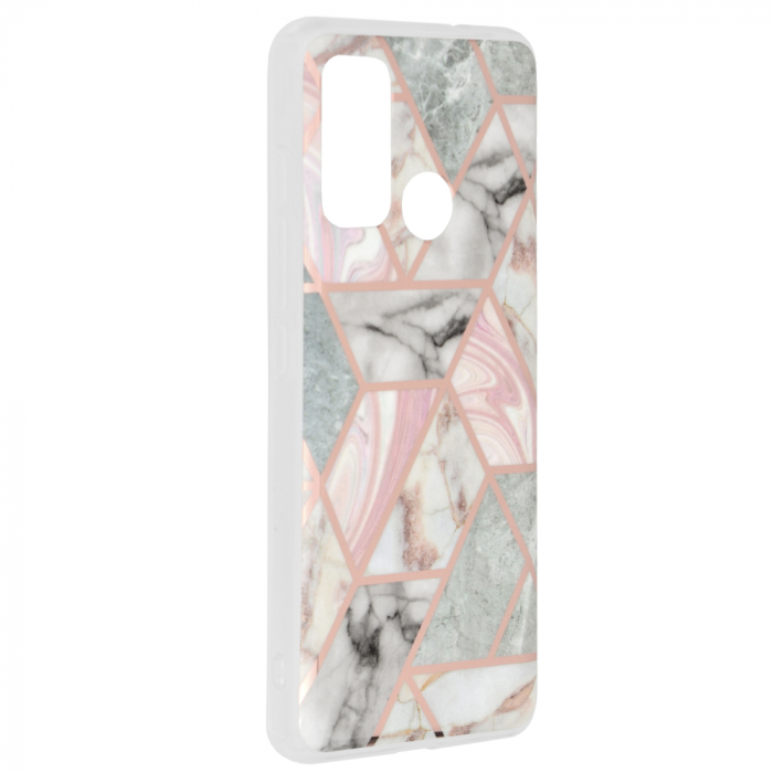 Husa Motorola Moto G60, Techsuit Marble Series, Pink Hex [2]