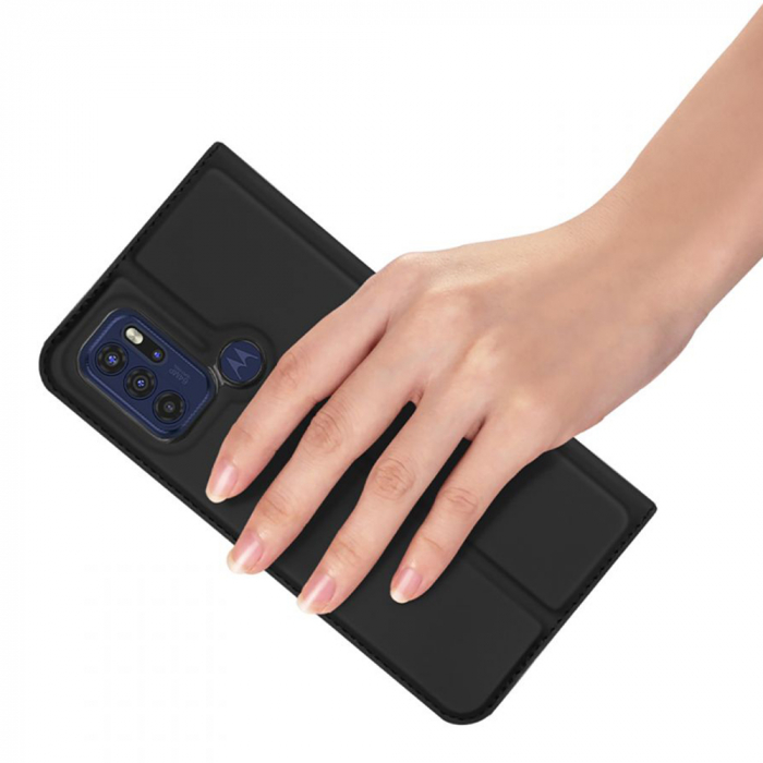 Husa Motorola Moto G60s, Dux Ducis Skin Pro Flip Book, Negru [6]