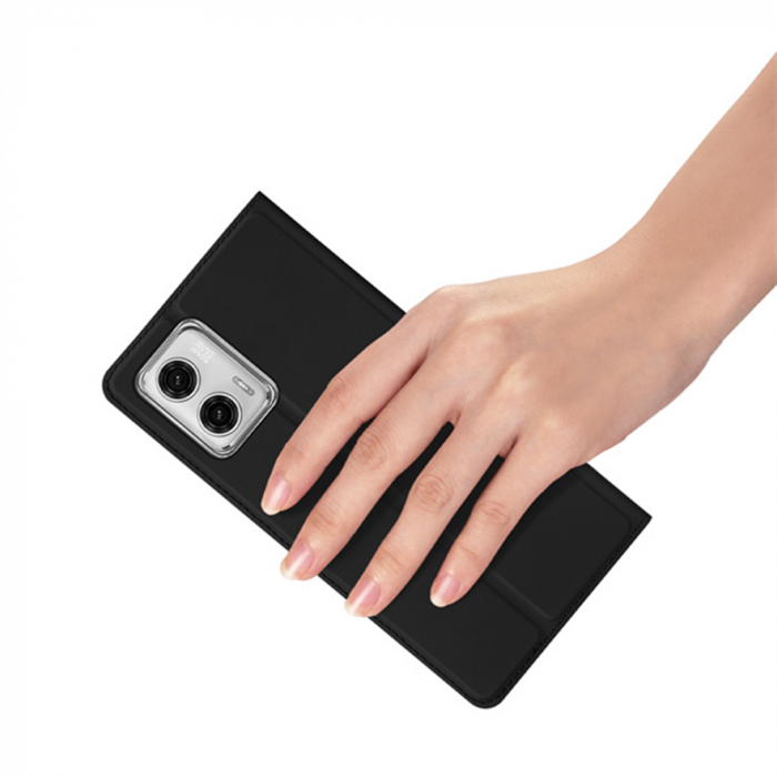 Husa Motorola Moto G73, Dux Ducis Skin Pro Flip Book, Negru [6]