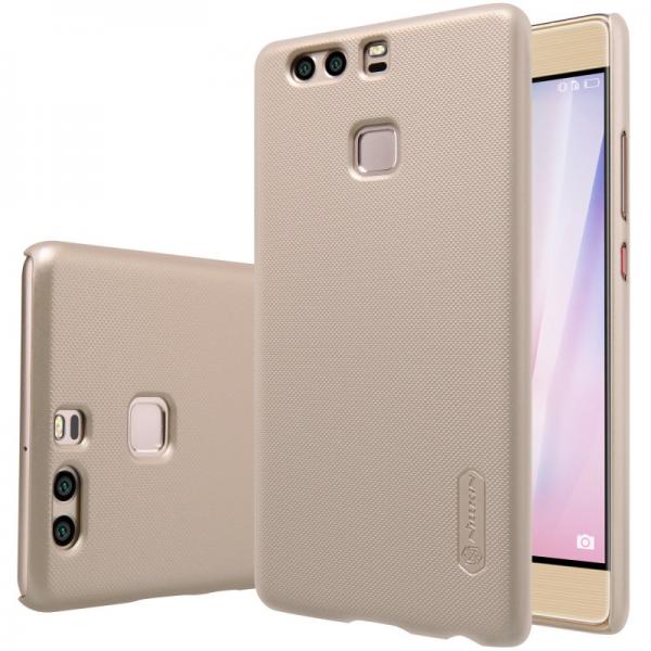 Husa Nillkin Frosted + folie protectie Huawei P9, Gold [1]
