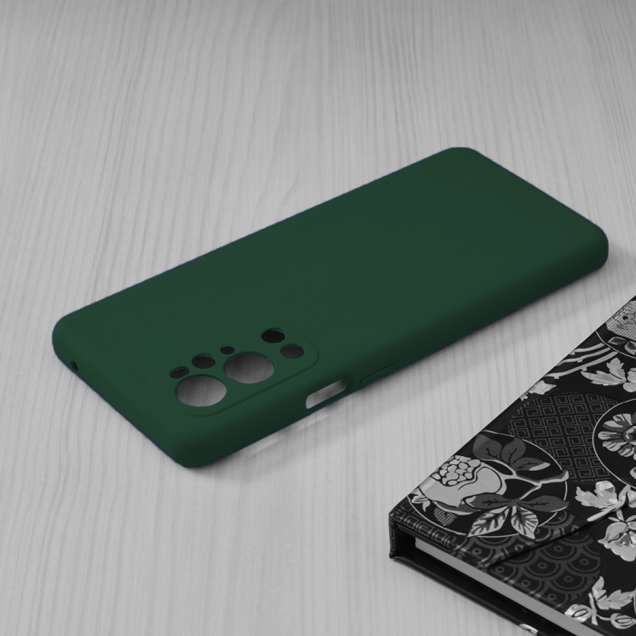 Husa OnePlus 9 Pro, Soft Edge Silicone, Dark Green [4]
