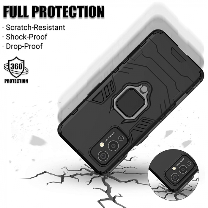 Husa OnePlus 9, Techsuit Shield Ring, Negru [6]