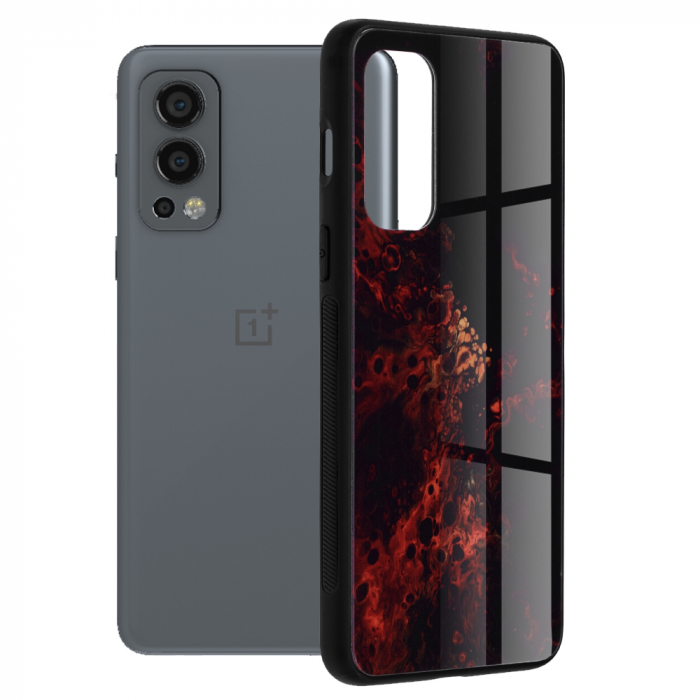 Husa OnePlus Nord 2 5G, Glaze Series, Red Nebula [1]