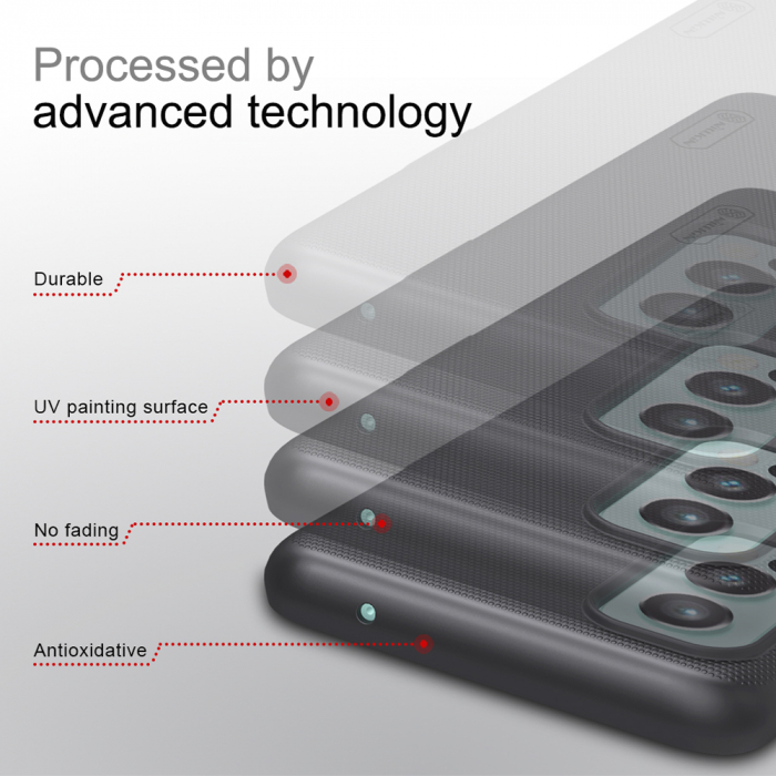 Husa OnePlus Nord 2 5G, Nillkin Super Frosted Shield, Negru [3]