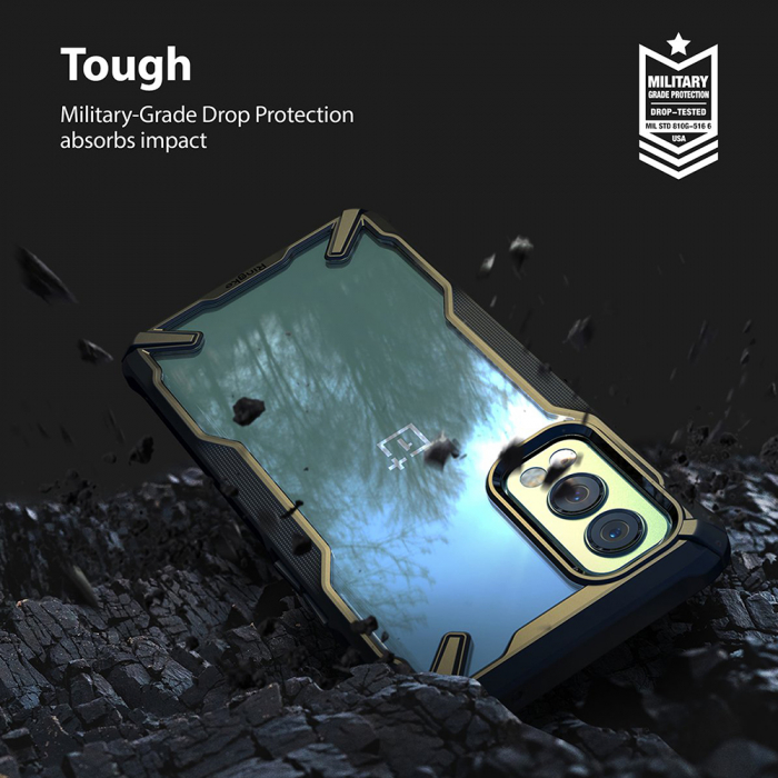 Husa OnePlus Nord 2 5G, Ringke Fusion X, Negru [3]