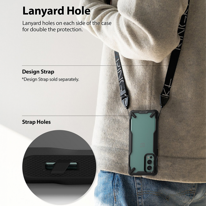 Husa OnePlus Nord 2 5G, Ringke Fusion X, Negru [6]