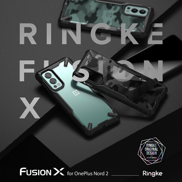 Husa OnePlus Nord 2 5G, Ringke Fusion X, Negru [5]