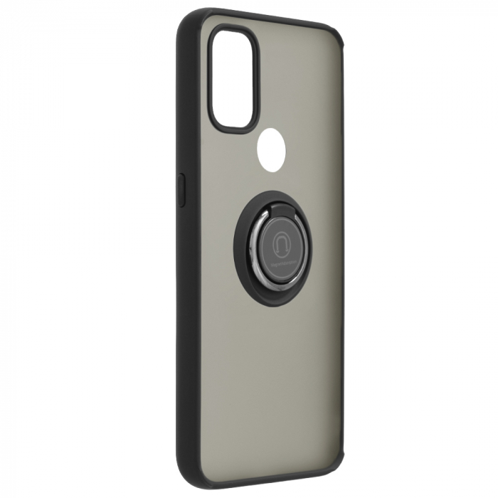 Husa OnePlus Nord N10 5G cu inel suport stand magnetic, Negru [2]