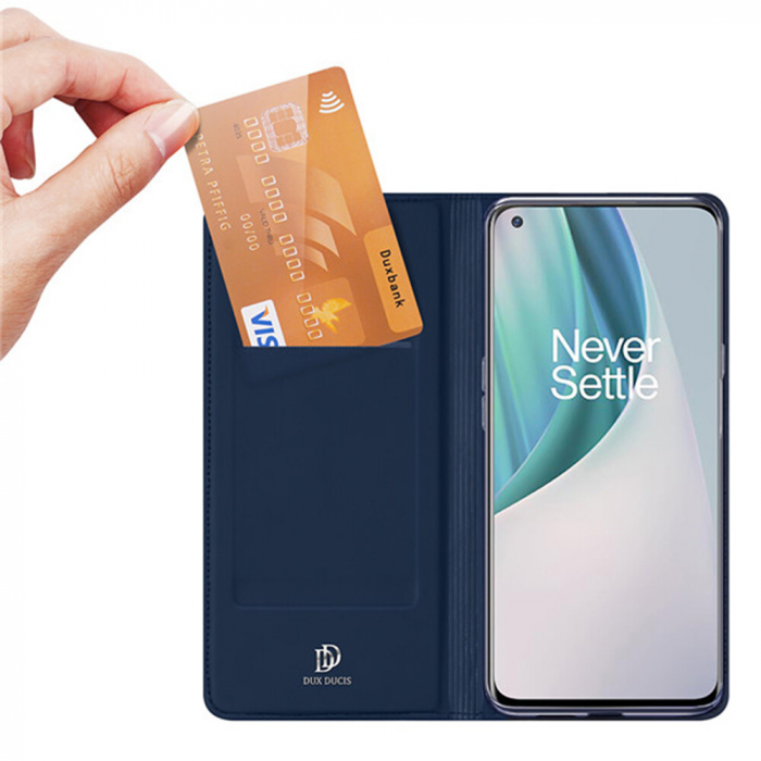 Husa Oneplus Nord N10 5G, Dux Ducis Skin Pro Flip Book, Negru [7]
