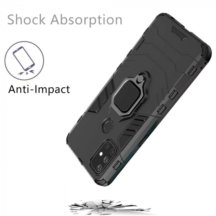 Husa OnePlus Nord N10 5G, Techsuit Shield Ring, Negru [11]