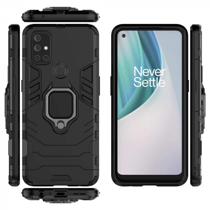 Husa OnePlus Nord N10 5G, Techsuit Shield Ring, Negru [13]