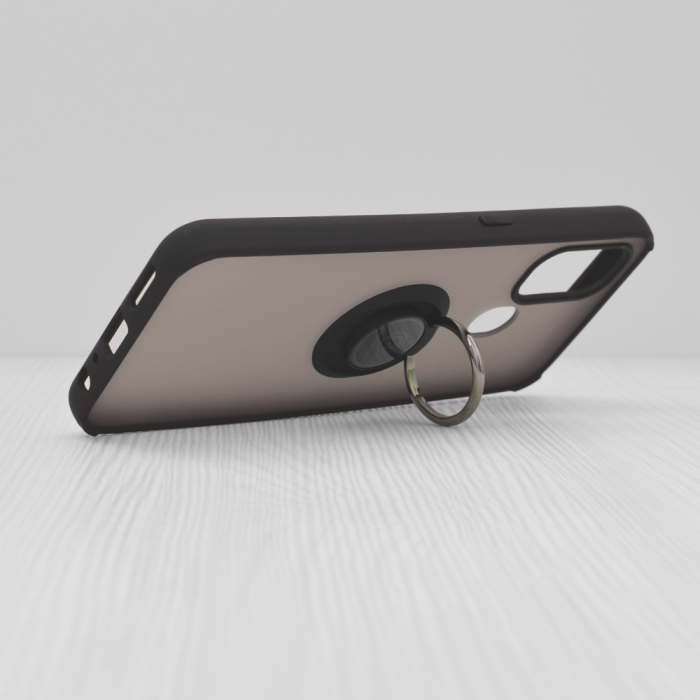 Husa OnePlus Nord N100 cu inel suport stand magnetic, Negru [4]