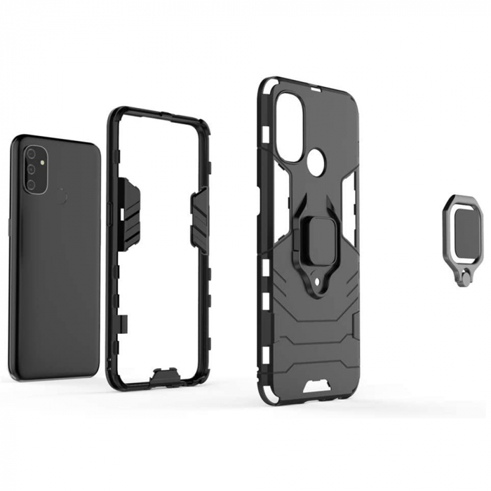 Husa OnePlus Nord N100, Techsuit Shield Ring, Negru [6]