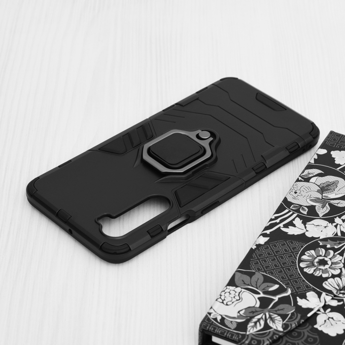 Husa OnePlus Nord, Techsuit Shield Ring, Negru [7]
