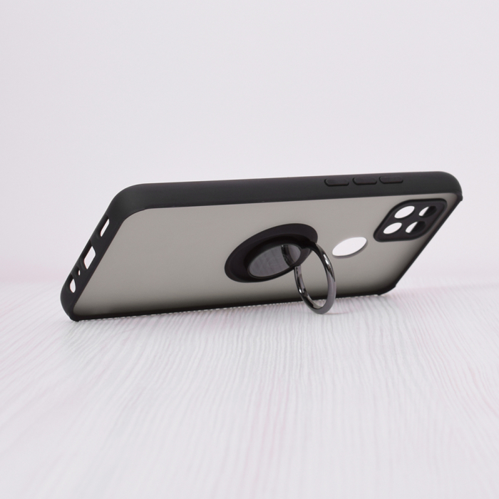 Husa OPPO A15 / A15s cu inel suport stand magnetic, Negru [4]