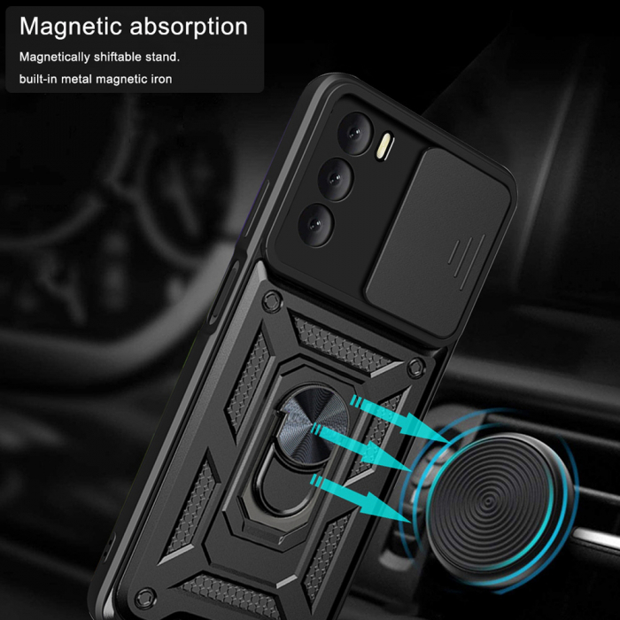 Husa OPPO A16 cu protectie camera Techsuit CamShield Series, Negru [3]