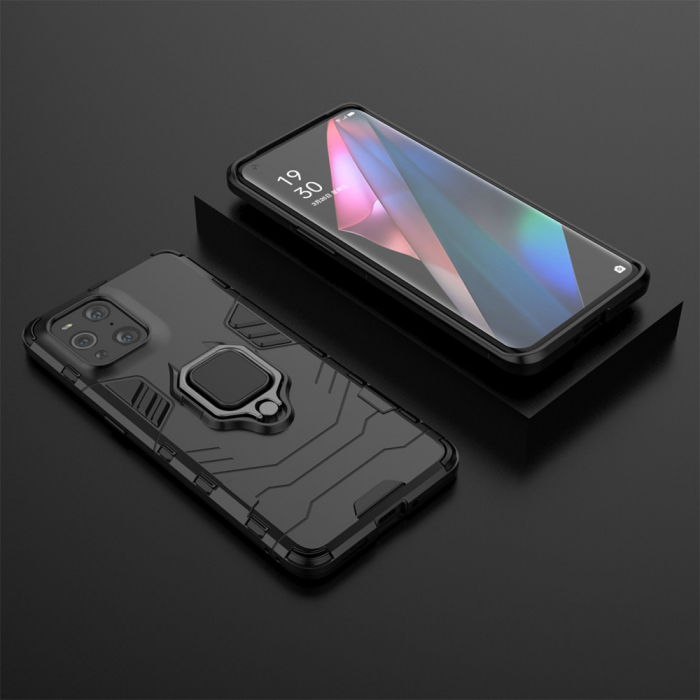 Husa OPPO Find X3 / X3 Pro, Techsuit Shield Ring, Negru [10]