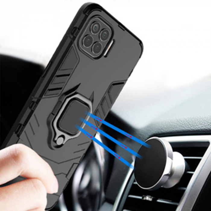 Husa OPPO Reno4 Lite, Techsuit Shield Ring, Negru [10]