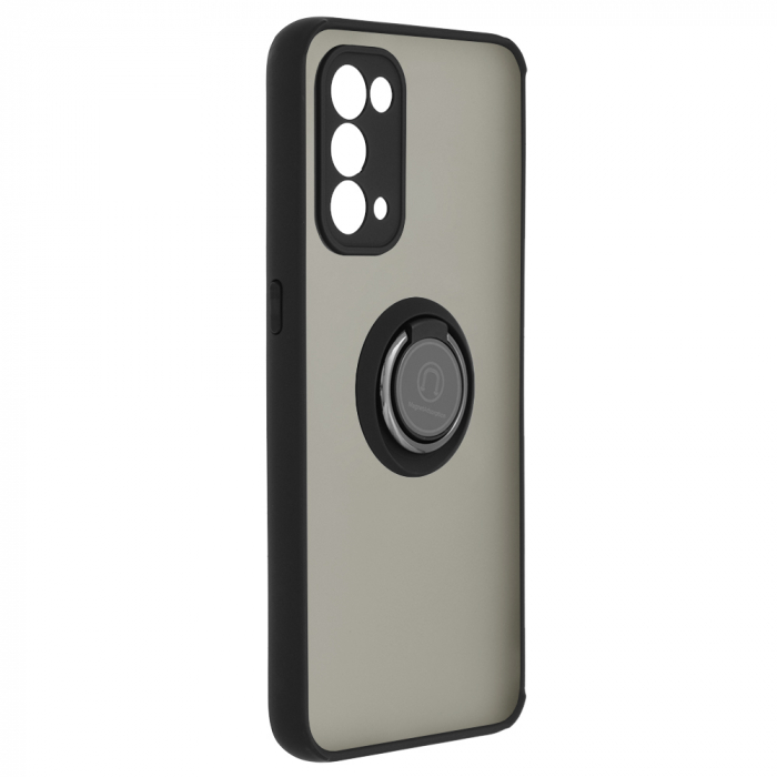 Husa OPPO Reno5 5G cu inel suport stand magnetic, Negru [2]