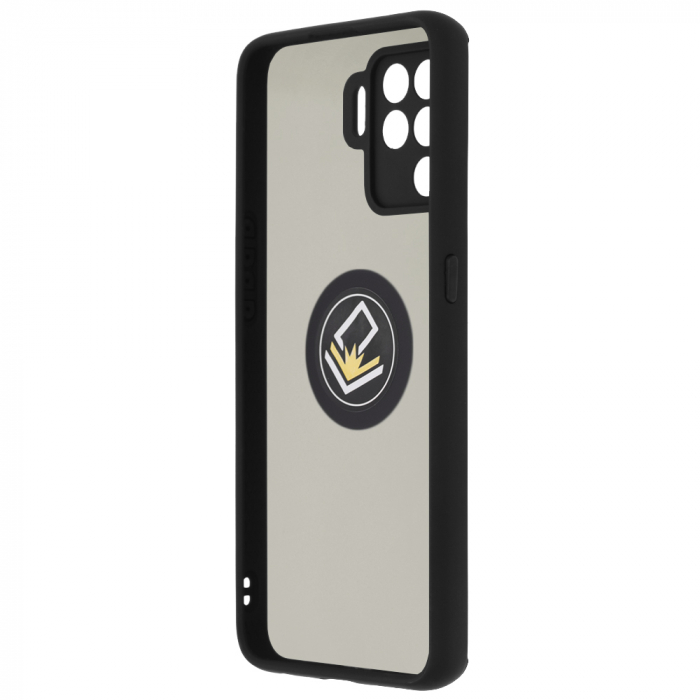 Husa OPPO Reno5 Lite / A94 cu inel suport stand magnetic, Negru [3]