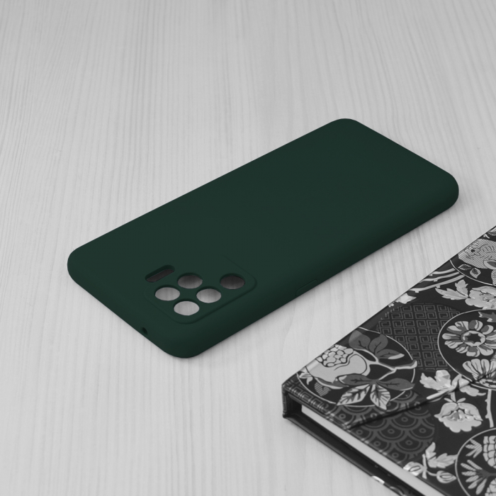 Husa OPPO Reno5 Lite / A94, Soft Edge Silicone, Dark Green [4]