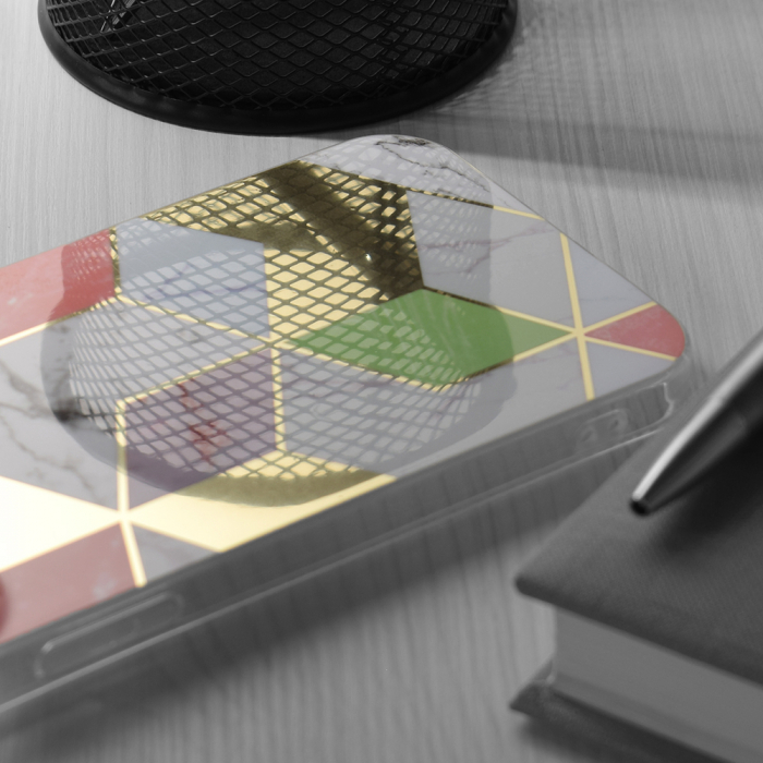 Husa OPPO Reno5 Lite / A94, Techsuit Marble Series, Purple Hex [3]