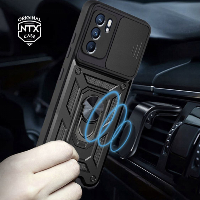 Husa OPPO Reno6 5G cu protectie camera Techsuit CamShield Series, Negru [3]