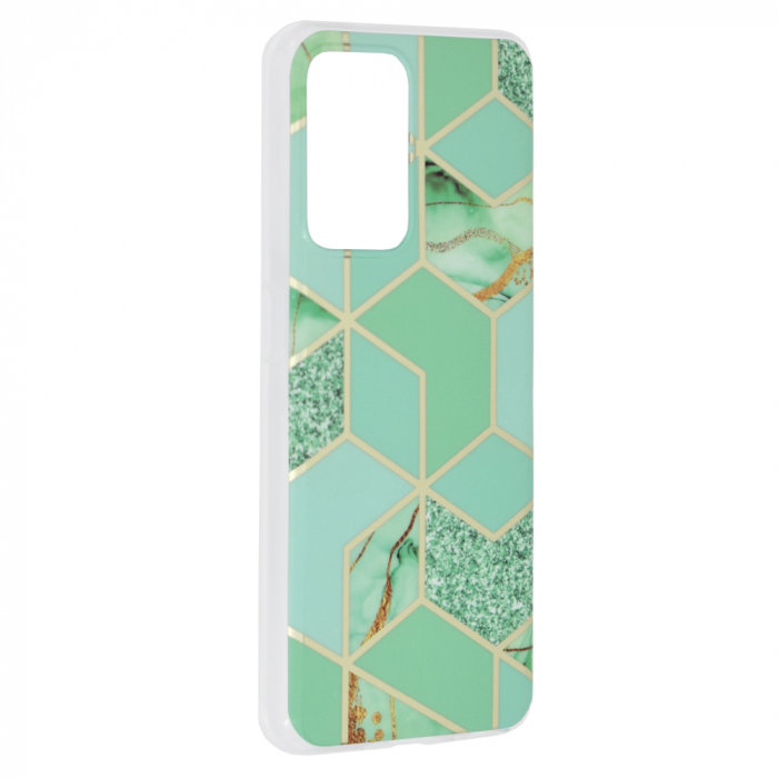 Husa OPPO Reno7 5G, Techsuit Marble Series, Green Hex [2]