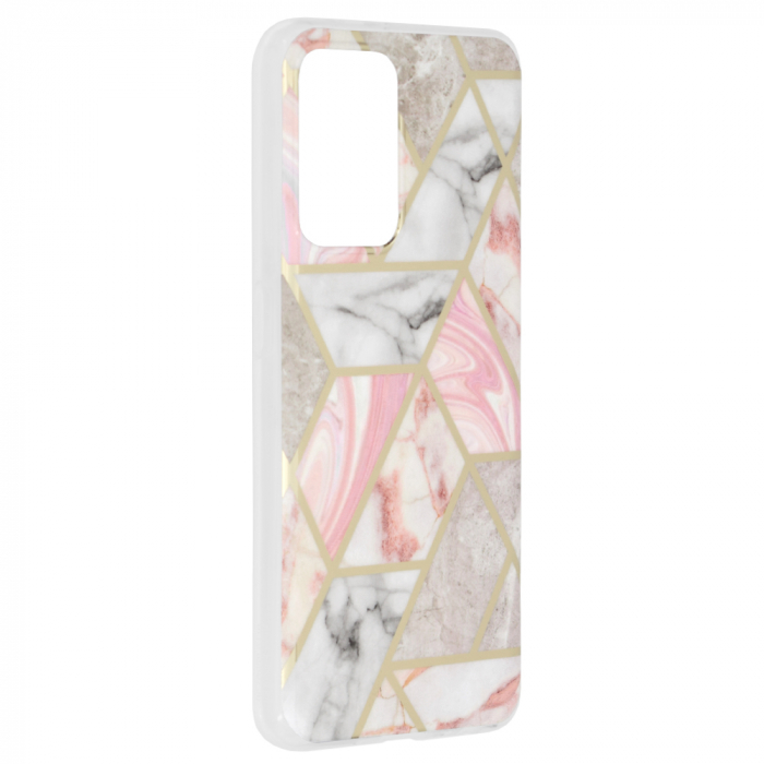 Husa OPPO Reno7 5G, Techsuit Marble Series, Pink Hex [2]
