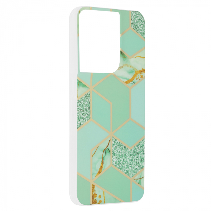 Husa OPPO Reno8 4G, Techsuit Marble Series, Green Hex [2]