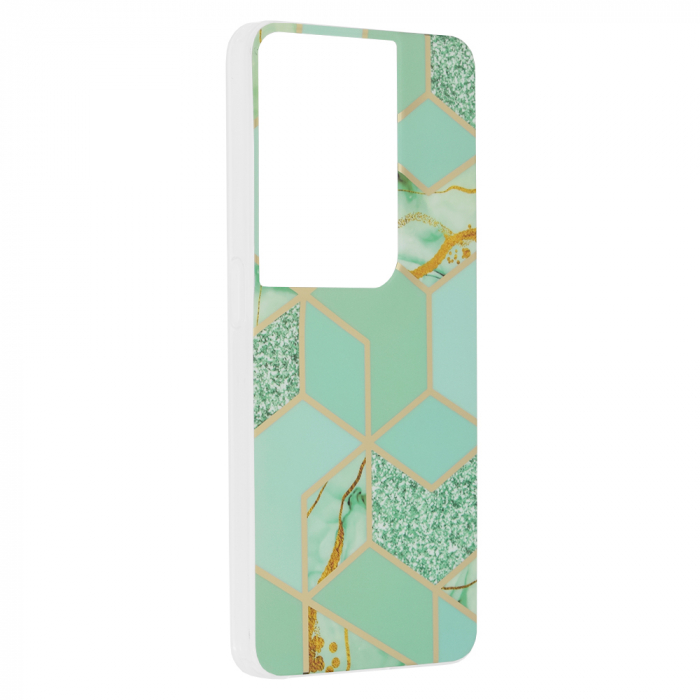 Husa OPPO Reno8 Pro, Techsuit Marble Series, Green Hex [2]