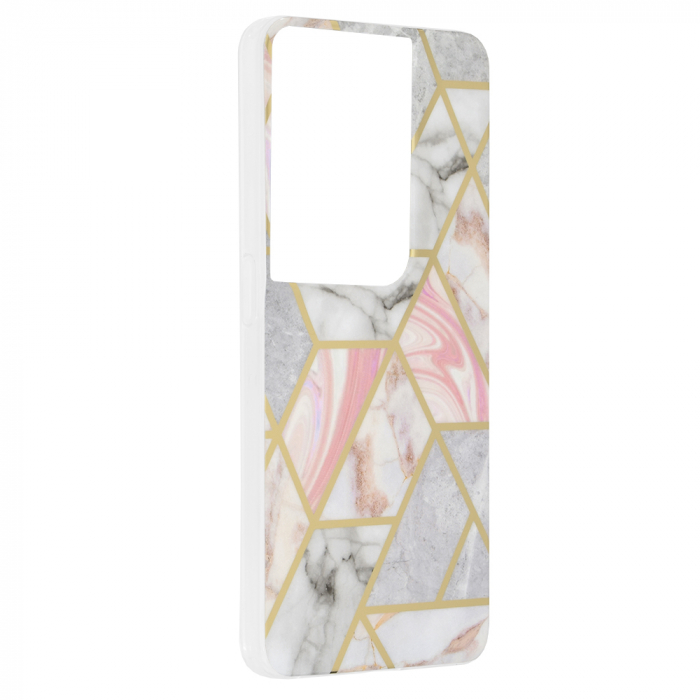 Husa OPPO Reno8 Pro, Techsuit Marble Series, Pink Hex [2]