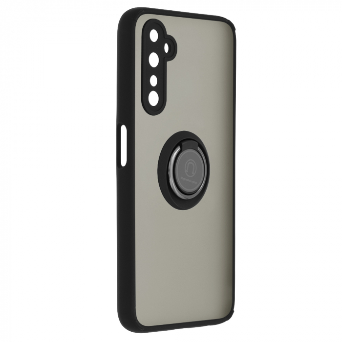 Husa Realme 6 Pro cu inel suport stand magnetic, Negru [2]