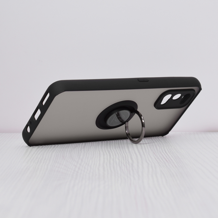 Husa Realme 7 Pro cu inel suport stand magnetic, Negru [4]