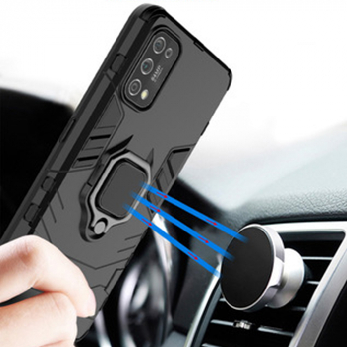 Husa Realme 7 Pro, Techsuit Shield Ring, Negru [7]