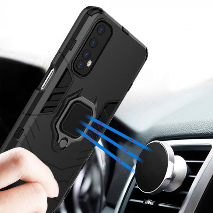Husa Realme 7, Techsuit Shield Ring, Negru [6]