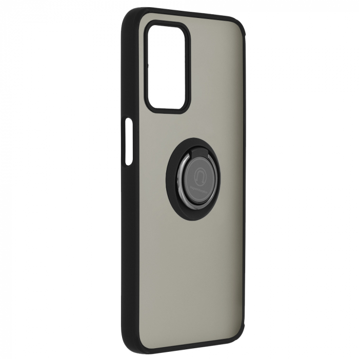 Husa Realme 8 5G cu inel suport stand magnetic, Negru [2]