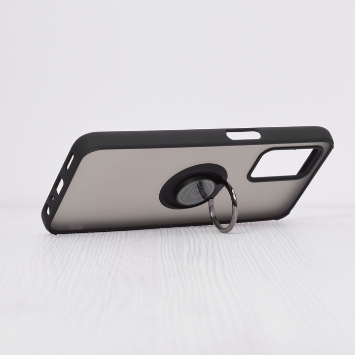 Husa Realme 8 5G cu inel suport stand magnetic, Negru [4]