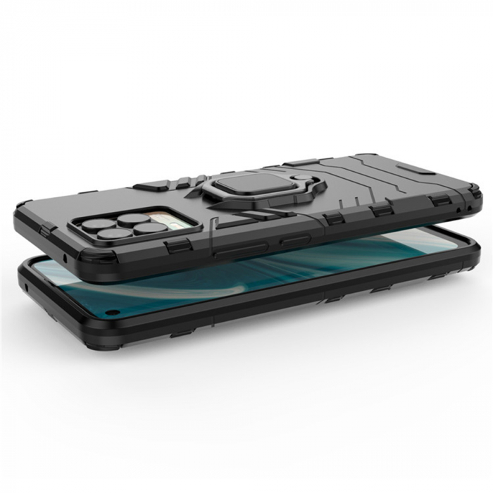 Husa Realme 8 5G, Techsuit Shield Ring, Negru [6]