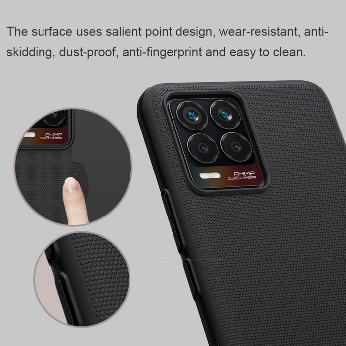 Husa Realme 8 / 8 Pro, Nillkin Super Frosted Shield, Negru [6]