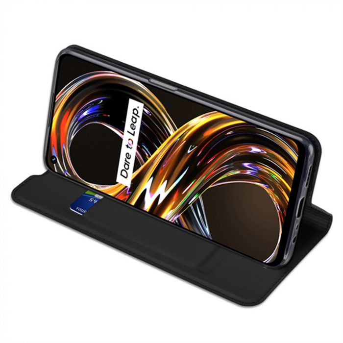 Husa Realme 8i, Dux Ducis Skin Pro Flip Book, Negru [2]