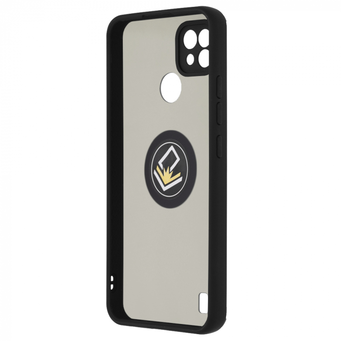 Husa Realme C21 cu inel suport stand magnetic, Negru [3]