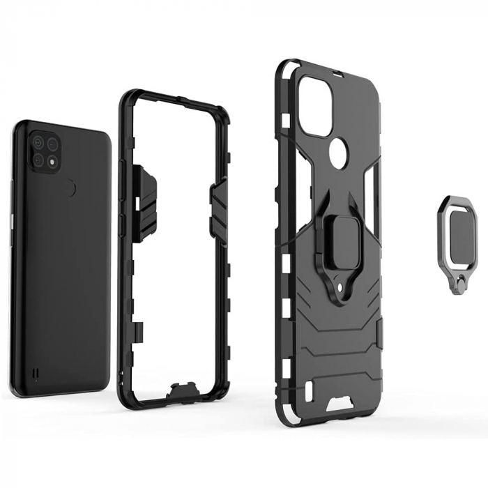 Husa Realme C21, Techsuit Shield Ring, Negru [6]