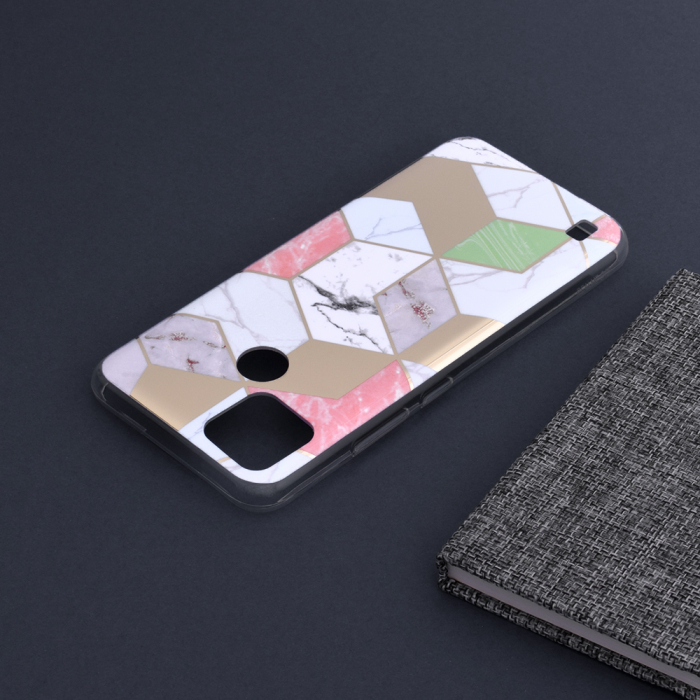 Husa Realme C21Y / C25Y, Techsuit Marble Series, Purple Hex [5]